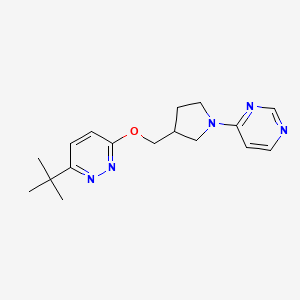 4-(3-{[(6-Tert-butylpyridazin-3-yl)oxy]methyl}pyrrolidin-1-yl)pyrimidine