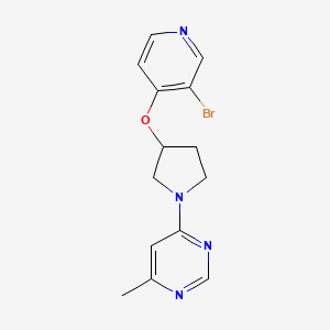 4-{3-[(3-Bromopyridin-4-yl)oxy]pyrrolidin-1-yl}-6-methylpyrimidine