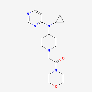 2-{4-[Cyclopropyl(pyrimidin-4-yl)amino]piperidin-1-yl}-1-(morpholin-4-yl)ethan-1-one