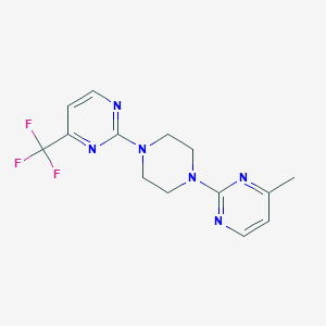 4-Methyl-2-{4-[4-(trifluoromethyl)pyrimidin-2-yl]piperazin-1-yl}pyrimidine