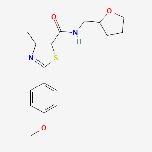 2-(4-methoxyphenyl)-4-methyl-N-(tetrahydrofuran-2-ylmethyl)-1,3-thiazole-5-carboxamide