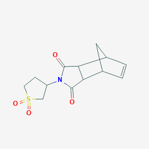 molecular formula C13H15NO4S B15113169 2-(1,1-dioxidotetrahydrothiophen-3-yl)-3a,4,7,7a-tetrahydro-1H-4,7-methanoisoindole-1,3(2H)-dione 