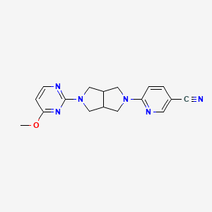 molecular formula C17H18N6O B15113187 6-[5-(4-Methoxypyrimidin-2-yl)-octahydropyrrolo[3,4-c]pyrrol-2-yl]pyridine-3-carbonitrile 