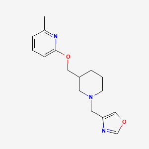 2-Methyl-6-({1-[(1,3-oxazol-4-yl)methyl]piperidin-3-yl}methoxy)pyridine