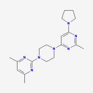 4-[4-(4,6-Dimethylpyrimidin-2-yl)piperazin-1-yl]-2-methyl-6-(pyrrolidin-1-yl)pyrimidine