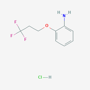 molecular formula C9H11ClF3NO B15113257 2-(3,3,3-Trifluoropropoxy)aniline hydrochloride 