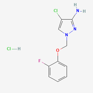 4-Chloro-1-[(2-fluorophenoxy)methyl]pyrazol-3-amine;hydrochloride