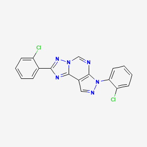 molecular formula C18H10Cl2N6 B15113261 2,7-bis(2-chlorophenyl)-7H-pyrazolo[4,3-e][1,2,4]triazolo[1,5-c]pyrimidine 