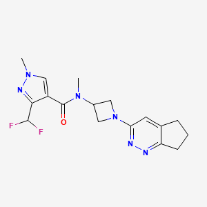 N-(1-{5H,6H,7H-cyclopenta[c]pyridazin-3-yl}azetidin-3-yl)-3-(difluoromethyl)-N,1-dimethyl-1H-pyrazole-4-carboxamide