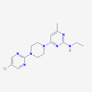 4-[4-(5-chloropyrimidin-2-yl)piperazin-1-yl]-N-ethyl-6-methylpyrimidin-2-amine