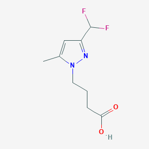 4-[3-(Difluoromethyl)-5-methyl-1H-pyrazol-1-YL]butanoic acid