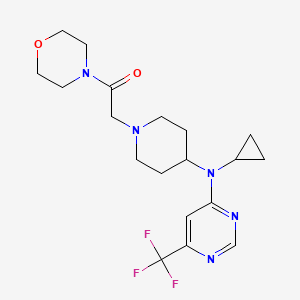 2-(4-{Cyclopropyl[6-(trifluoromethyl)pyrimidin-4-yl]amino}piperidin-1-yl)-1-(morpholin-4-yl)ethan-1-one