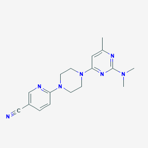 6-{4-[2-(Dimethylamino)-6-methylpyrimidin-4-yl]piperazin-1-yl}pyridine-3-carbonitrile