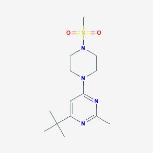 molecular formula C14H24N4O2S B15113421 4-Tert-butyl-6-(4-methanesulfonylpiperazin-1-yl)-2-methylpyrimidine 