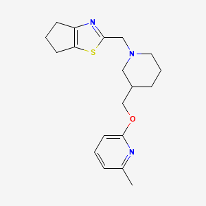 2-{[1-({4H,5H,6H-cyclopenta[d][1,3]thiazol-2-yl}methyl)piperidin-3-yl]methoxy}-6-methylpyridine