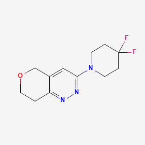 4,4-difluoro-1-{5H,7H,8H-pyrano[4,3-c]pyridazin-3-yl}piperidine