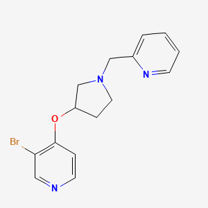 3-Bromo-4-({1-[(pyridin-2-yl)methyl]pyrrolidin-3-yl}oxy)pyridine