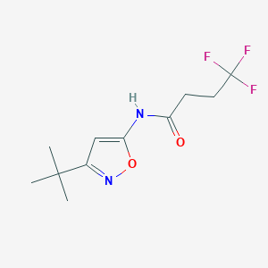 molecular formula C11H15F3N2O2 B15113476 N-(3-tert-butyl-1,2-oxazol-5-yl)-4,4,4-trifluorobutanamide 