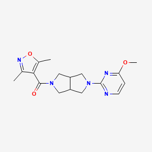 2-[5-(3,5-Dimethyl-1,2-oxazole-4-carbonyl)-octahydropyrrolo[3,4-c]pyrrol-2-yl]-4-methoxypyrimidine