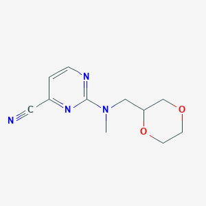 2-{[(1,4-Dioxan-2-yl)methyl](methyl)amino}pyrimidine-4-carbonitrile