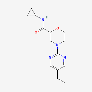 molecular formula C14H20N4O2 B15113496 N-cyclopropyl-4-(5-ethylpyrimidin-2-yl)morpholine-2-carboxamide 