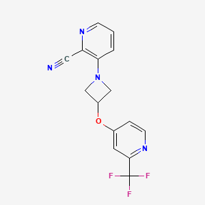 3-(3-{[2-(Trifluoromethyl)pyridin-4-yl]oxy}azetidin-1-yl)pyridine-2-carbonitrile