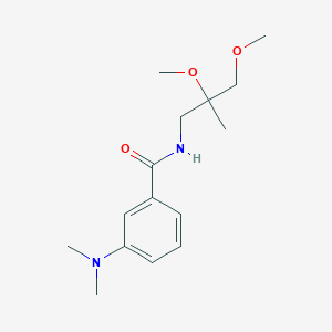 molecular formula C15H24N2O3 B15113557 N-(2,3-dimethoxy-2-methylpropyl)-3-(dimethylamino)benzamide 