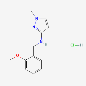 molecular formula C12H16ClN3O B15113564 N-(2-Methoxybenzyl)-1-methyl-1H-pyrazol-3-amine 