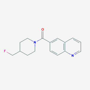 molecular formula C16H17FN2O B15113569 6-[4-(Fluoromethyl)piperidine-1-carbonyl]quinoline 