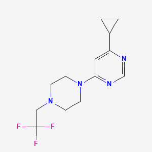 4-Cyclopropyl-6-[4-(2,2,2-trifluoroethyl)piperazin-1-yl]pyrimidine