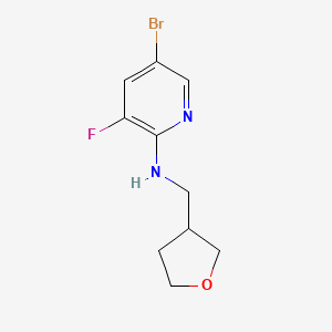 5-bromo-3-fluoro-N-[(oxolan-3-yl)methyl]pyridin-2-amine