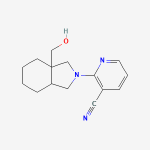 molecular formula C15H19N3O B15113655 2-[3a-(hydroxymethyl)-octahydro-1H-isoindol-2-yl]pyridine-3-carbonitrile 