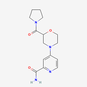 4-[2-(Pyrrolidine-1-carbonyl)morpholin-4-yl]pyridine-2-carboxamide