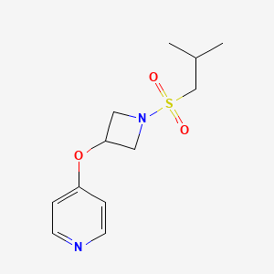 molecular formula C12H18N2O3S B15113671 4-{[1-(2-Methylpropanesulfonyl)azetidin-3-yl]oxy}pyridine 