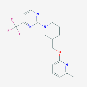 2-(3-{[(6-Methylpyridin-2-yl)oxy]methyl}piperidin-1-yl)-4-(trifluoromethyl)pyrimidine