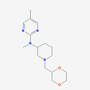 N-{1-[(1,4-dioxan-2-yl)methyl]piperidin-3-yl}-N,5-dimethylpyrimidin-2-amine