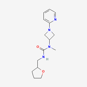 molecular formula C15H22N4O2 B15113693 3-Methyl-1-[(oxolan-2-yl)methyl]-3-[1-(pyridin-2-yl)azetidin-3-yl]urea 