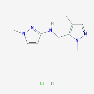 N-[(2,4-dimethylpyrazol-3-yl)methyl]-1-methylpyrazol-3-amine;hydrochloride