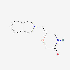 molecular formula C12H20N2O2 B15113709 6-({Octahydrocyclopenta[c]pyrrol-2-yl}methyl)morpholin-3-one 