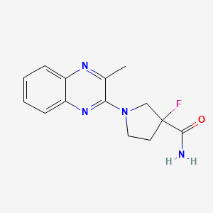 3-Fluoro-1-(3-methylquinoxalin-2-yl)pyrrolidine-3-carboxamide