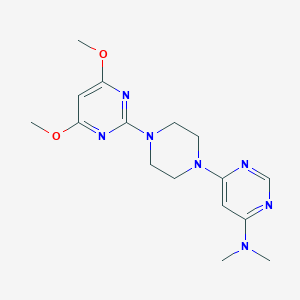 6-[4-(4,6-dimethoxypyrimidin-2-yl)piperazin-1-yl]-N,N-dimethylpyrimidin-4-amine