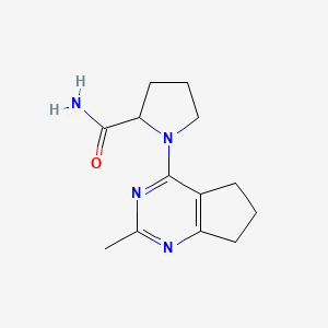 1-{2-methyl-5H,6H,7H-cyclopenta[d]pyrimidin-4-yl}pyrrolidine-2-carboxamide