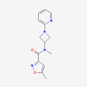 N,5-dimethyl-N-[1-(pyridin-2-yl)azetidin-3-yl]-1,2-oxazole-3-carboxamide