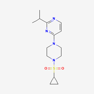 4-[4-(Cyclopropanesulfonyl)piperazin-1-yl]-2-(propan-2-yl)pyrimidine