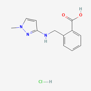 2-[[(1-Methylpyrazol-3-yl)amino]methyl]benzoic acid;hydrochloride