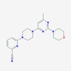 6-{4-[6-Methyl-2-(morpholin-4-yl)pyrimidin-4-yl]piperazin-1-yl}pyridine-2-carbonitrile