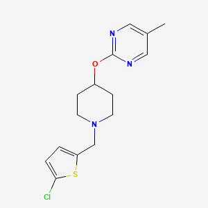 2-({1-[(5-Chlorothiophen-2-yl)methyl]piperidin-4-yl}oxy)-5-methylpyrimidine