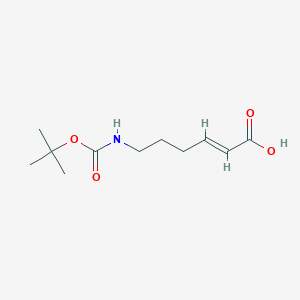 B151138 (2E)-6-[[(1,1-Dimethylethoxy)carbonyl]amino]-2-hexenoic Acid CAS No. 145119-17-1