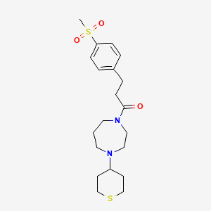 3-(4-Methanesulfonylphenyl)-1-[4-(thian-4-yl)-1,4-diazepan-1-yl]propan-1-one