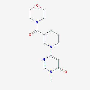 molecular formula C15H22N4O3 B15113809 3-Methyl-6-[3-(morpholine-4-carbonyl)piperidin-1-yl]-3,4-dihydropyrimidin-4-one 